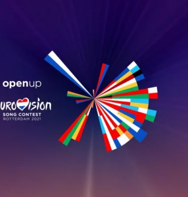 Eurovision Song Contest Rotterdam 2021 'Open Up' logo