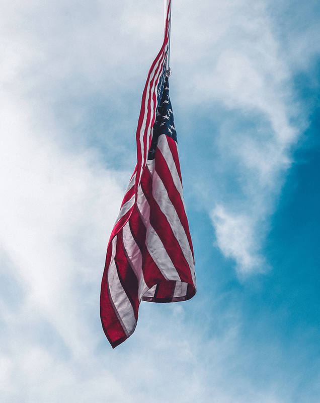 American flag, representing US-owned cloud services