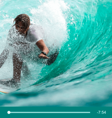 Surfer in a branded video player, cover for benefits of a branded video player
