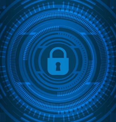 Padlock in a digital circle, cover for why data protection matters for online video