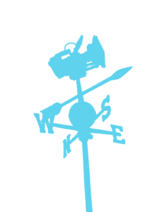 Weather vane icon symbolising global reach for event streams