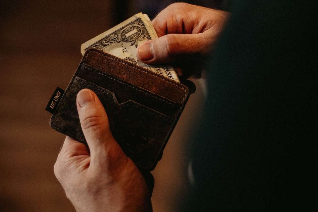 Hand taking money from a wallet, illustrating cost savings with MaelStrom