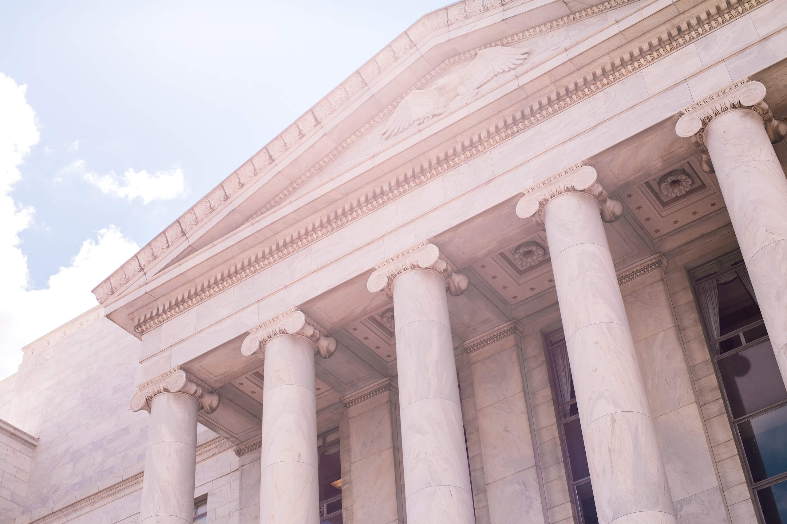 Classical government building with columns, video for government organisations