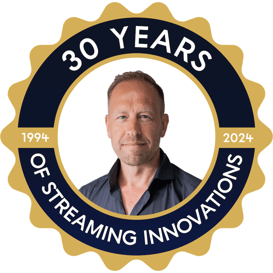 Stef van der Ziel, CEO of Jet-Stream, on a 30 Years of Streaming Innovations badge