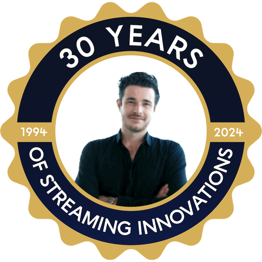 Stefan Oude Wesselink of Opt Out Advertising on a 30 Years of Streaming Innovations badge