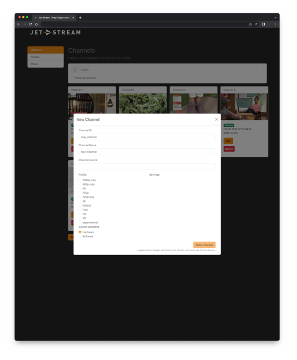 Screenshot of MaelStrom OTT channel installation dialog