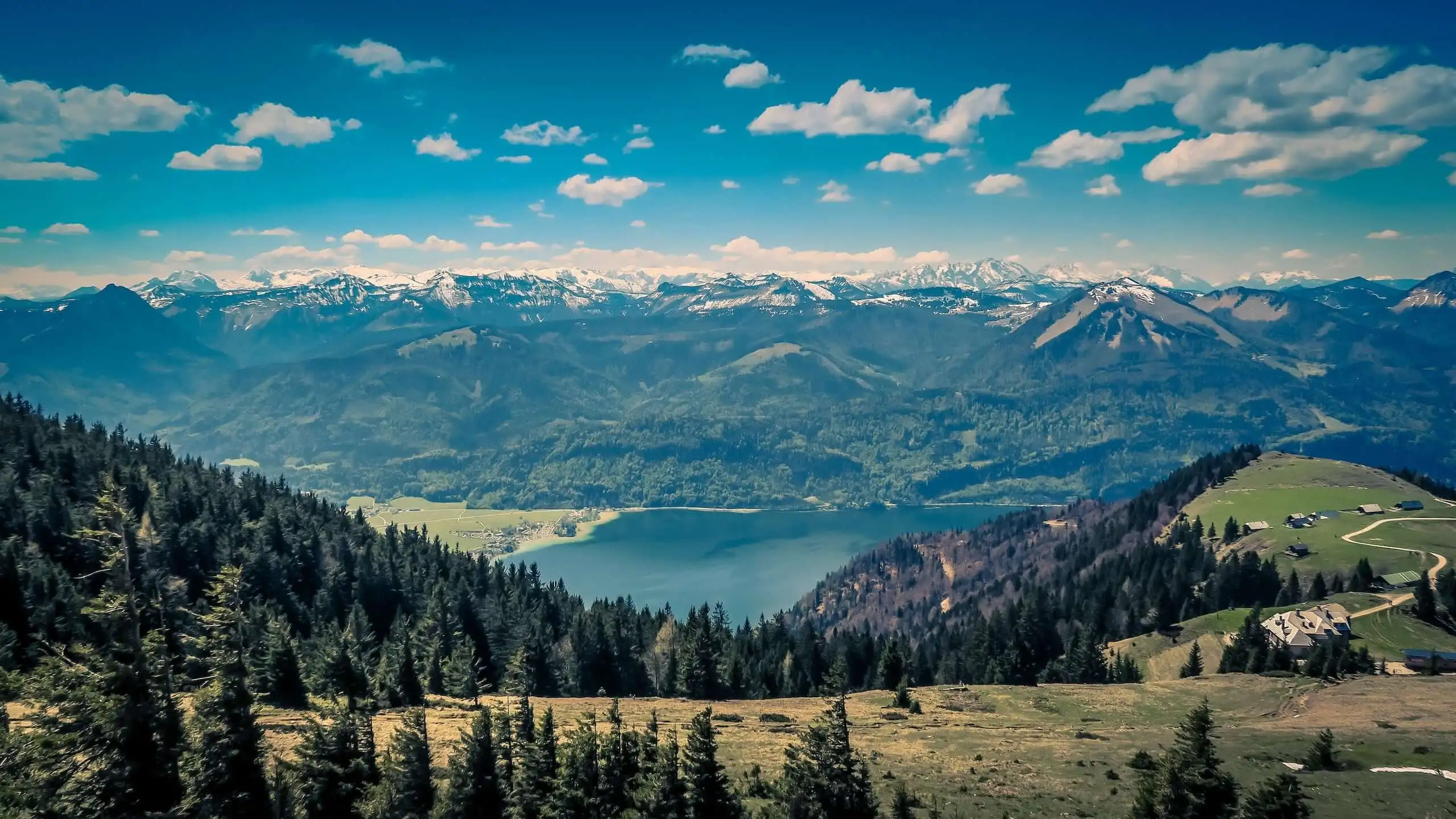 Mountain landscape with a lake, header for Privacy Player Pro